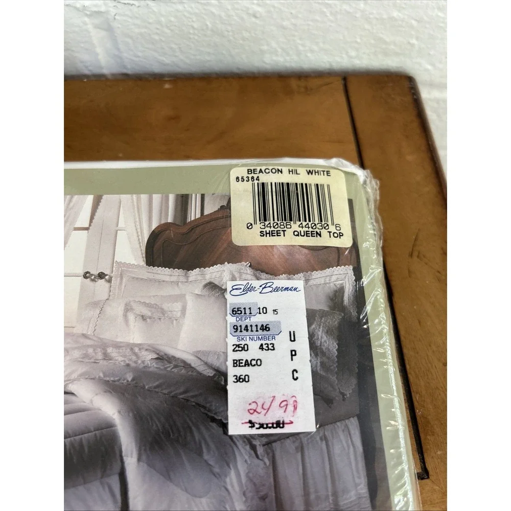 Wamsutta Supercale Plus Eyelet Lace Queen Flat Sheet Fitted Beacon Hill